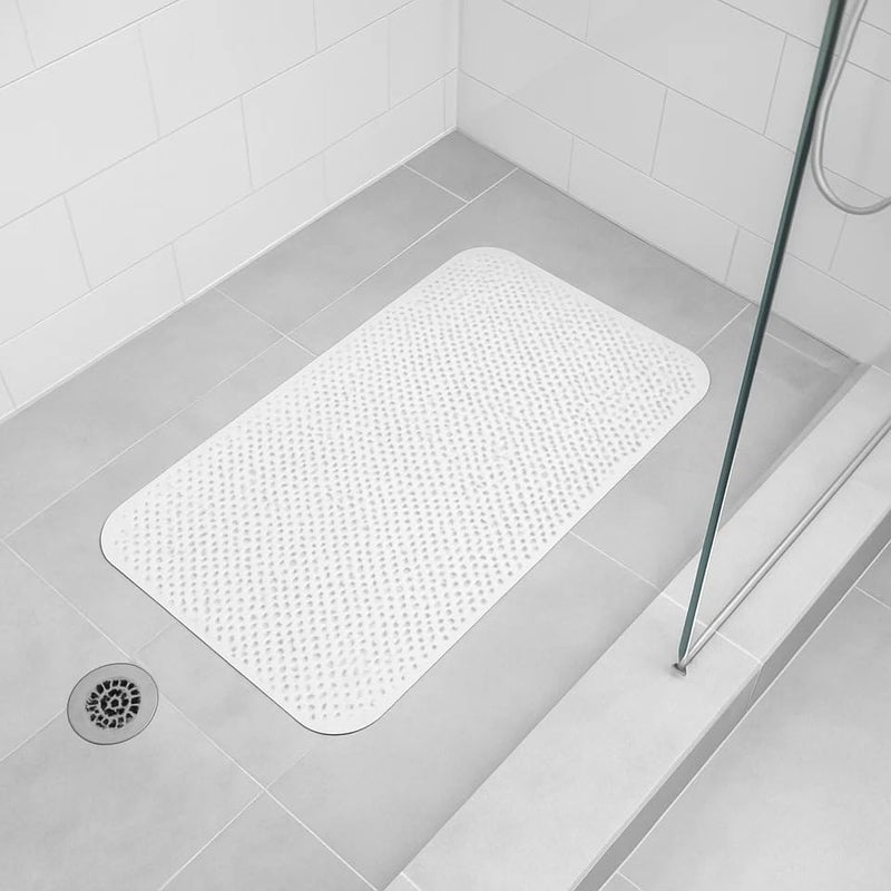 Homestyle Bathtub and Shower Soft Waffle Cushioned Texture Spa Bathroom Shower and Bath Mat Non Slip 27.5" x 16" with Suction Cups and Drain Holes - Image 4